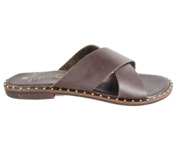 Sandales d'été en cuir naturel pour femmes - Sandales confortables pour femmes avec semelle en caoutchouc antidérapante -Zerimar 4