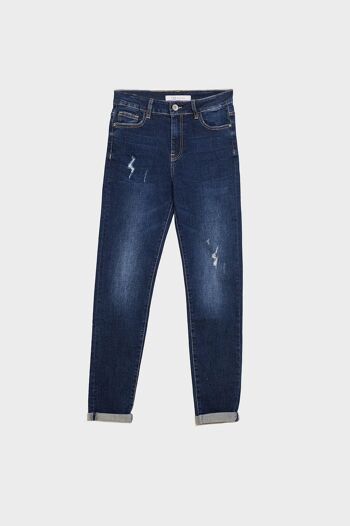 Jean super skinny d'aspect vieilli en denim stretch 6