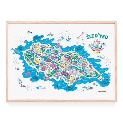 Manifesto illustrato dell'Île d'Yeu di Antoine Corbineau