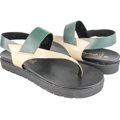 Damen Sommer Echtleder Sandalen - Bequeme Damen Sandalen mit Rutschfester Gummisohle