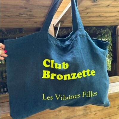 XXL-Leinentasche „Club Bronzette“