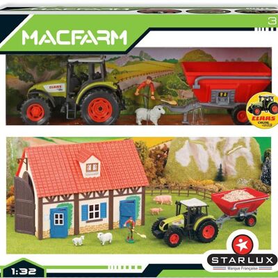 Bauernhof-Box zum Zusammenbauen mit seinem Class-Traktor – Ab 3 Jahren – STARLUX – 802080