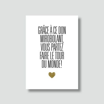 Carte "Mariage" :

Grâce à ce don mirobolant... 1