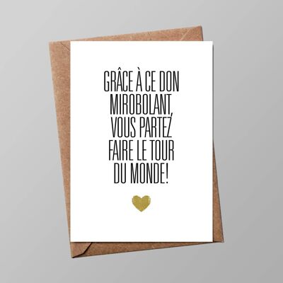 "Wedding" Card: Thanks to this incredible gift...(with envelope)