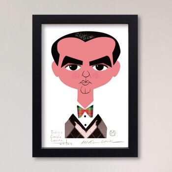 Illustration "García Lorca" par Mikel Casal. Reproduction A5 signée 1