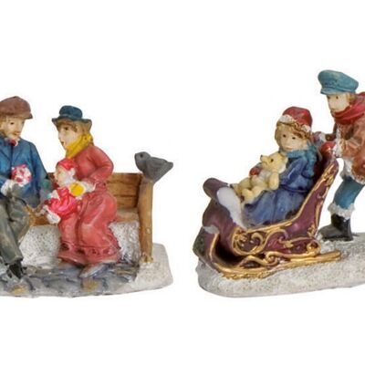 Miniaturfiguren Winterm.  aus Poly, sortiert, 4-5 cm