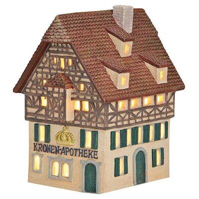 Pharmacie Kronen en porcelaine, L11 x P16 x H17 cm