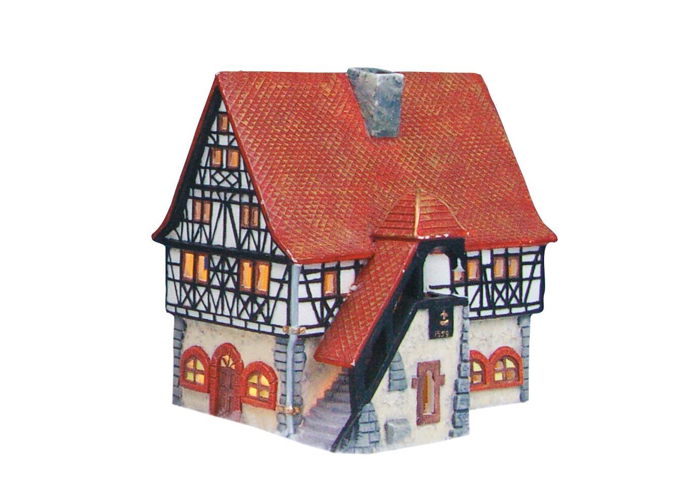 Hôtel de ville de Schifferstadt en porcelaine, L12 x P16 x H16 cm