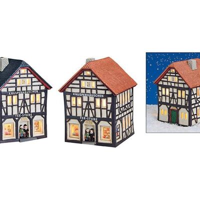 Lanterna da tè Knusperhaus Bonn 2 assortiti., L12 x P12 x H16 cm