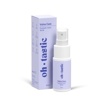 Spray intime comme remplacement durable des lingettes de soins intimes d'ohtastic (30ml) 1