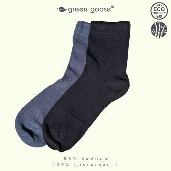 chaussettes homme en bambou green-goose | Doux et parfumé | 2 paires 2