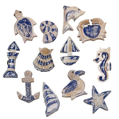 Handmade Nautical Fridge Magnet, Set of 12, Assorted