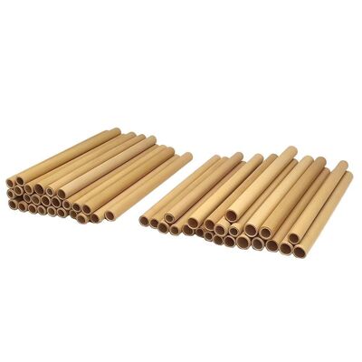 Pajitas de bambú, 15 cm, 50 unidades