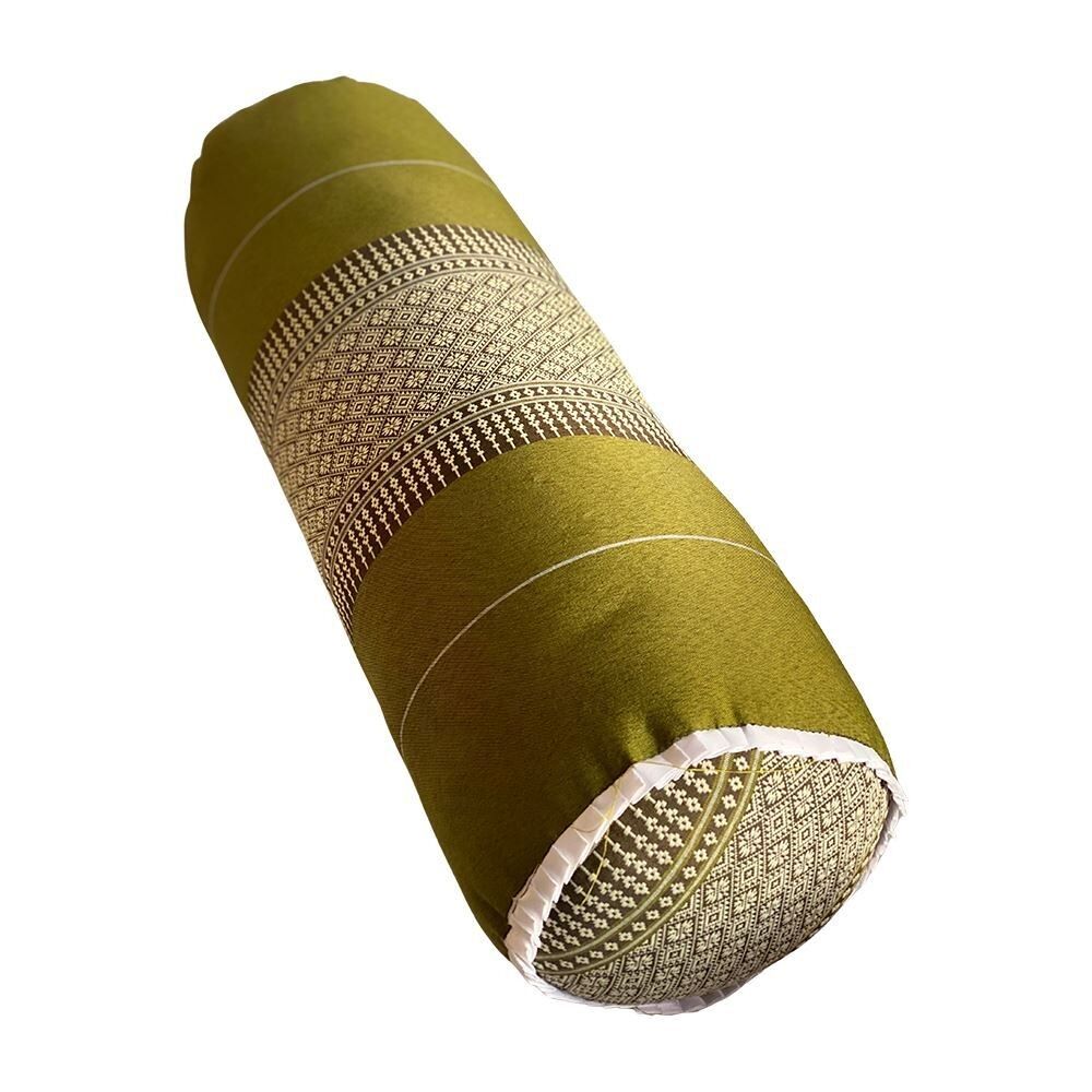 Thai Kapok Neck Cushion, Large Sausage, Green