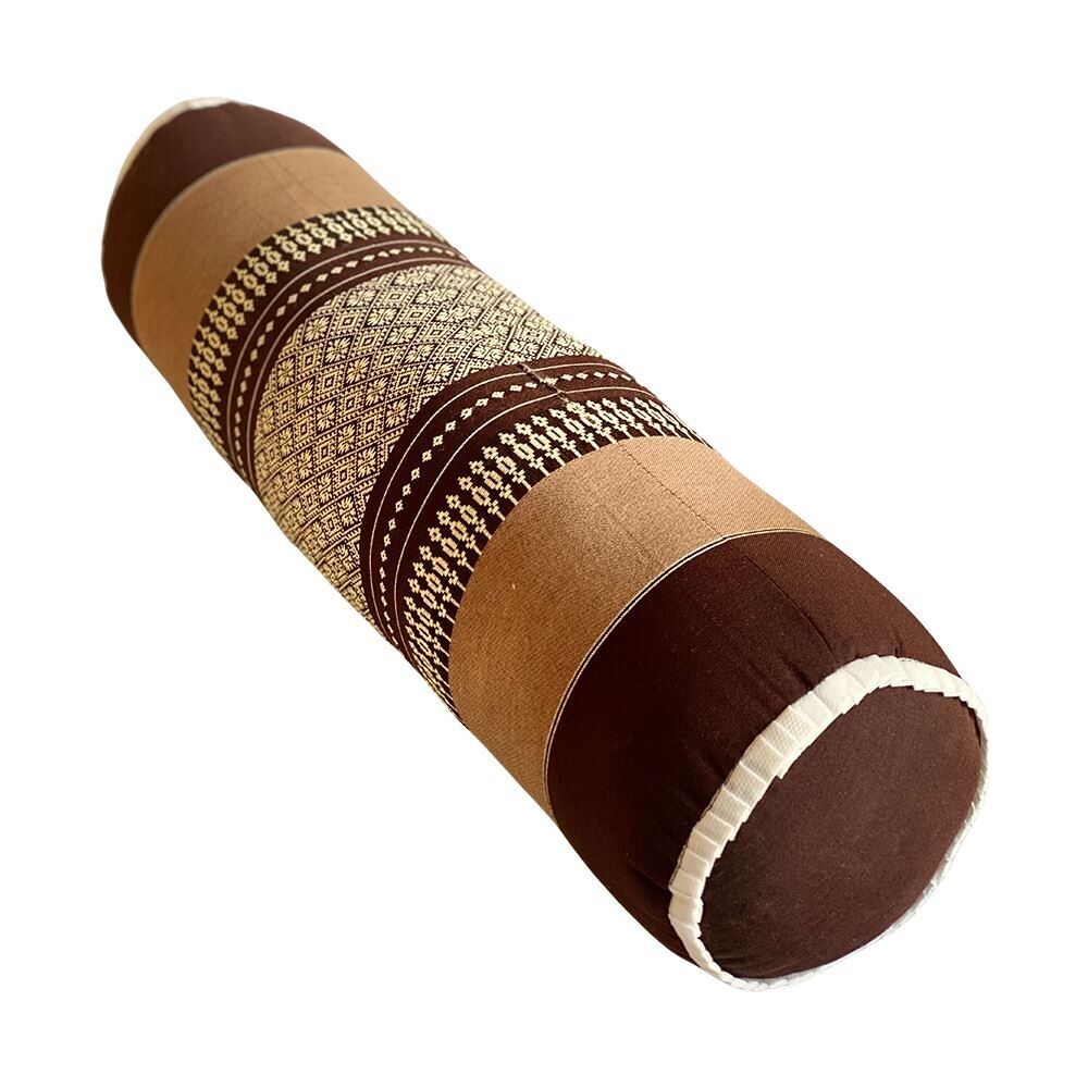 Thai Kapok Neck Cushion, Large Sausage, Brown