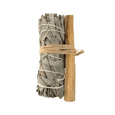 Smudge Stick, Salvia Bianca e Palo Santo 4"
