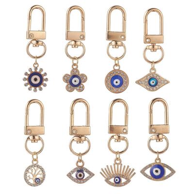 Llavero con formas variadas de mal de ojo, individual