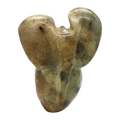 Handgeschnitzter Serpentin, abstrakter Elefant, 11cm