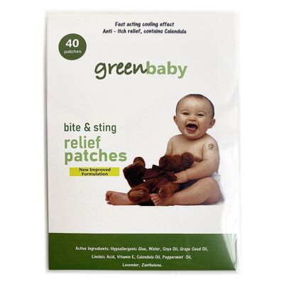 Patchs vert pour bébé après morsure, 40 patchs