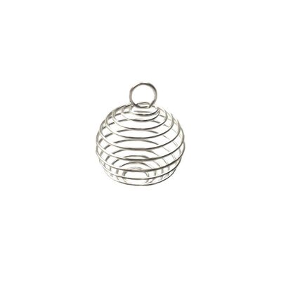 Pendente a gabbia a spirale in metallo, 2 cm, singolo
