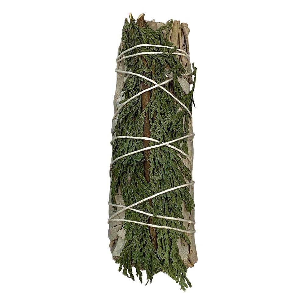 Smudge Stick, salvia bianca e cedro 4"