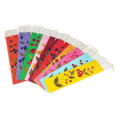 Marque-pages de mûrier à fleurs colorées Vie Naturals, paquet de 10