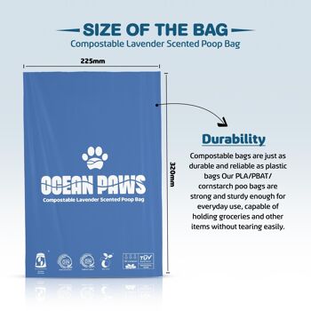 Sacs à crottes de chien compostables 18 rouleaux (270 sacs) 3