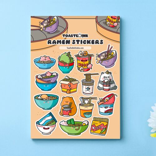 Ramen Noodles Sticker Sheet | Cute Stickers