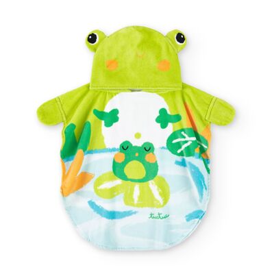 Asciugamano poncho verde per bambini Water Lilies - 11368637