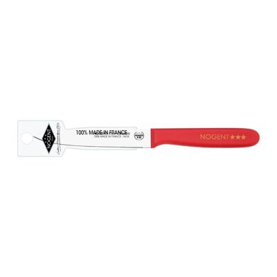 Tomatenmesser – 11 cm, 1 mm gekerbte Klinge – Kirsche – mit aufsteckbarem Etui | Klassisches Polypro | NOGENT ***