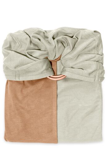 Echarpe Sling Petite Echarpe Sans Noeud Pistacchio/Cappuccino 2