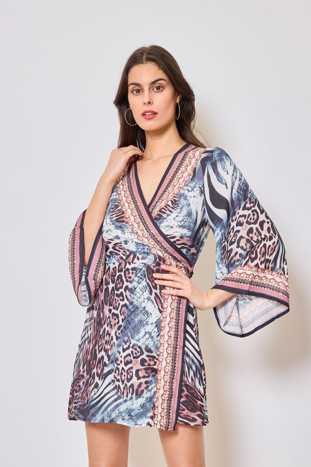 TUNICA AVVOLGENTE STAMPATA 5332