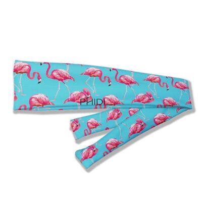 Sport-Stirnband mit rosa Flamingo-Krawatte