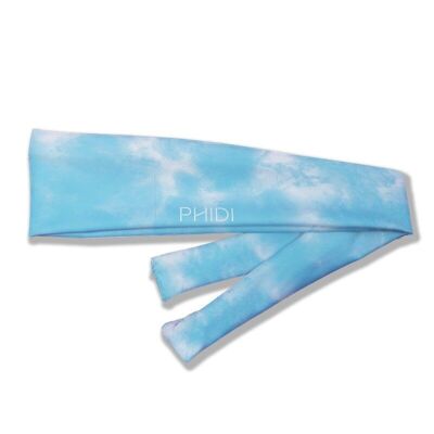 Diadema deportiva sutil Tie Dye azul