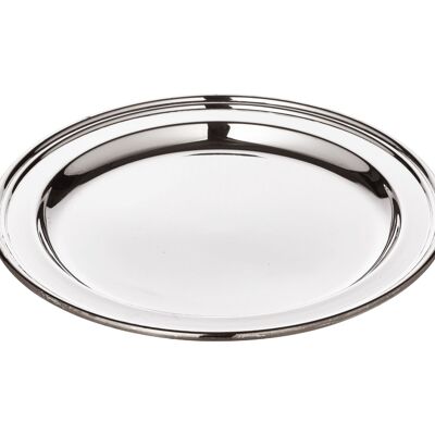 Coaster thread (ø 13 cm), heavy silver plated, glass plate, bottle coaster