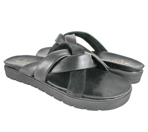 Mules sandals for women summer, genuine leather sandals. Comfort sole -Zerimar