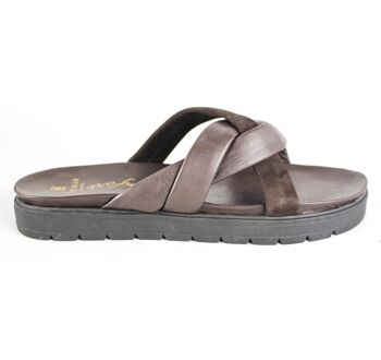 Sandales mules pour femmes d'été, sandales en cuir véritable. Semelle confort -Zerimar 8
