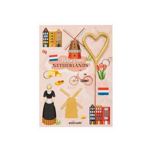 Hello from NETHERLANDS - Mini Wondercard