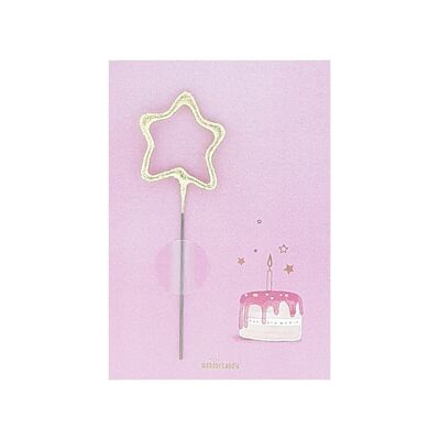 Kuchen - Feier - Rosa - Mini Wondercard