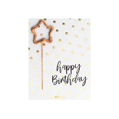 happy Birthday - Polka Dots - Mini Wondercard