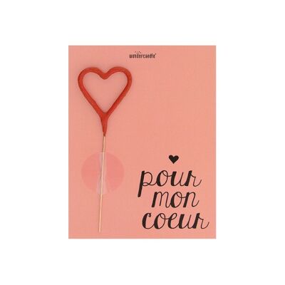 Para mi corazón - Rojo Pastel - Mini Wondercard