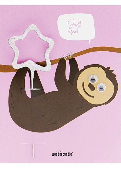Just relax sloth - Pink - Wiggly eyes animals