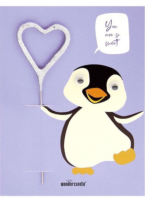 You are so sweet penguin - Purple - Wiggly eyes animals