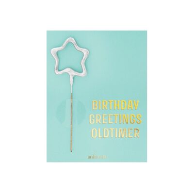 Auguri di compleanno Oldtimer - Grassetto - Mini Wondercard
