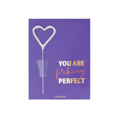 Eres jodidamente perfecto - Negrita - Mini Wondercard