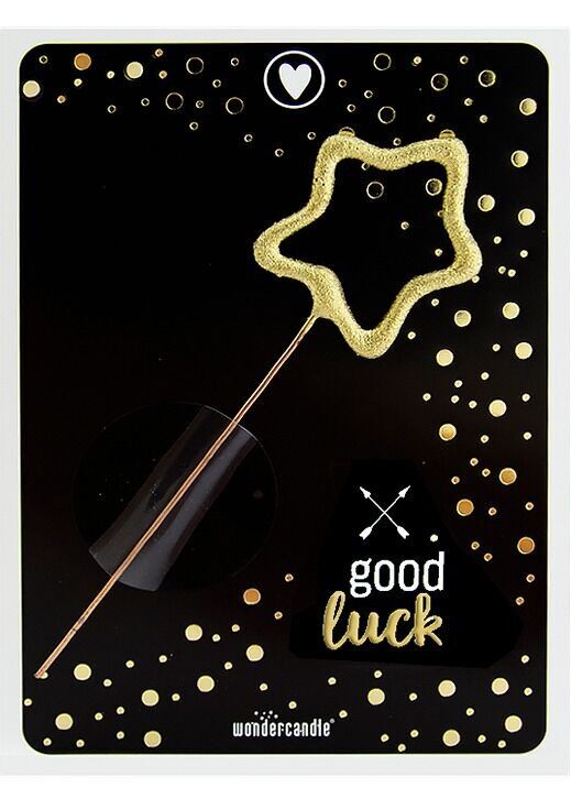 Viel Glück – Schwarz / Gold – Sparkles – Mini Wondercard