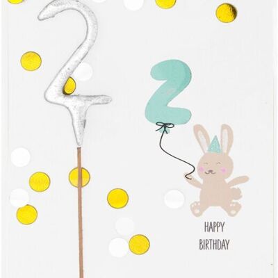 2 - Cumpleaños Bebé - Confeti - Mini Wondercard