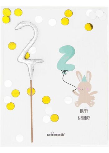 2 - Baby Birthday - Confetti - Mini Wondercard