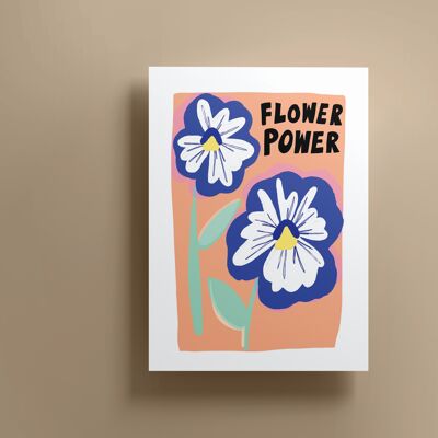 Flower Power Print (A4)
