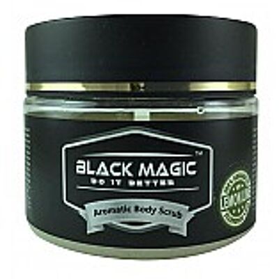 EXFOLIANTE CORPORAL AGUACATE JASMINE CON MINERALES DE SAL DEL MAR MUERTO BLACK MAGIC 300 ML